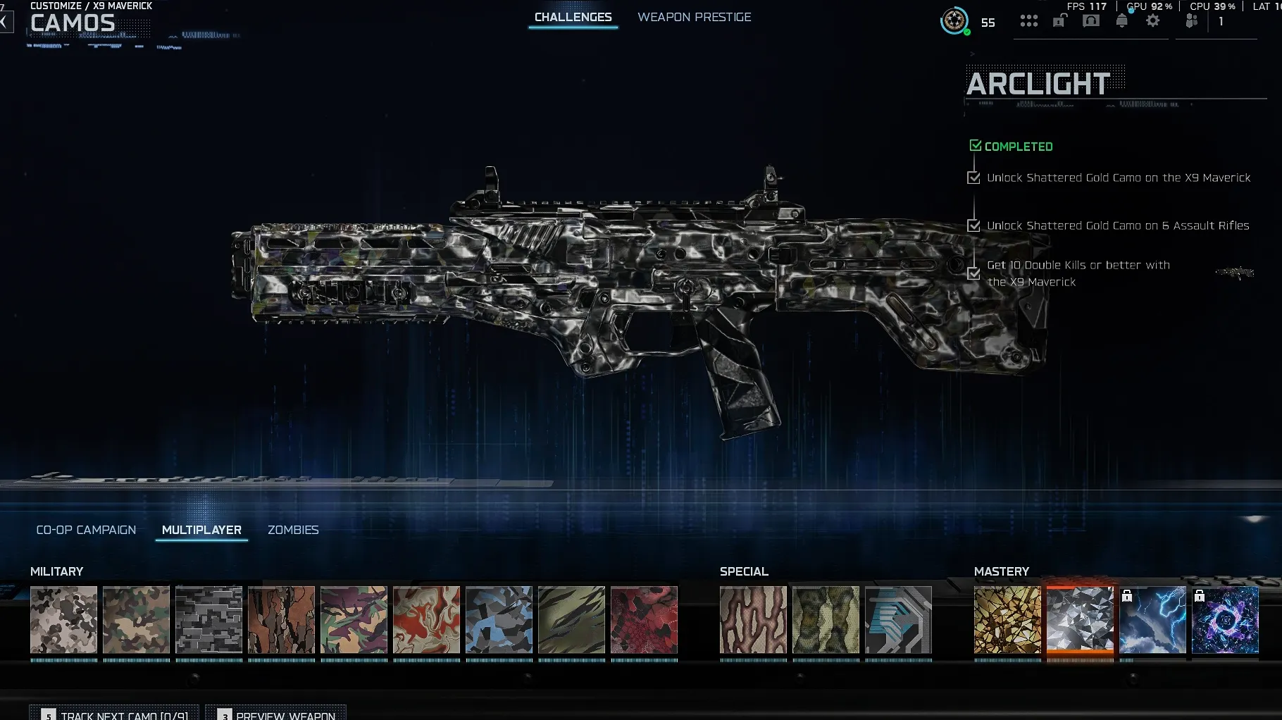 🛡️🔥 BO7 🔥🛡️ 12 Arclight 🚀 Prestige 1 🎨 156 Camos ✨ Level 55 🎯 Many Ops 🔗 Multi-Platform